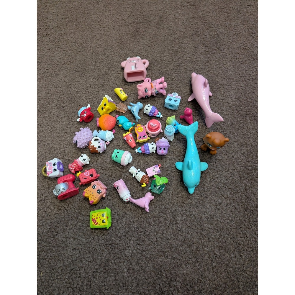 Shopkins and Littlest Pet Shop LPS Mixed Lot Figures Accessories Dolphins 30pc